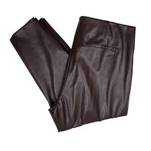 Old Navy Womens Brown Faux Leather Extra High Rise Skinny Pants Size 22 NWT